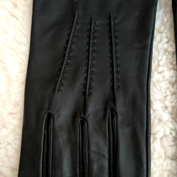 Lauren Ralph Lauren Pick Stitch Genuine Leather Touch Gloves.Never Worn.